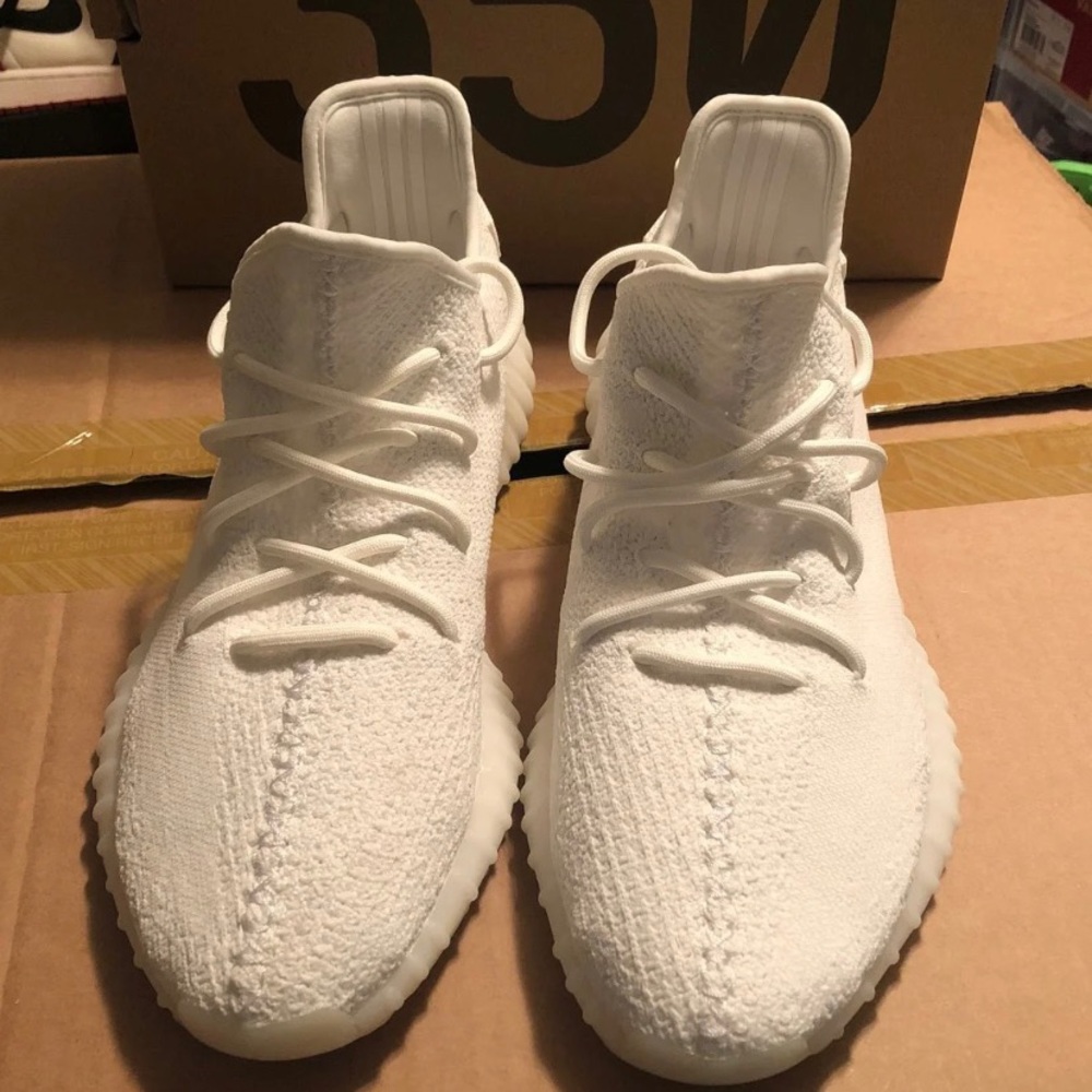 100% Authentic Adidas Yeezy 350 Cream White Sz11